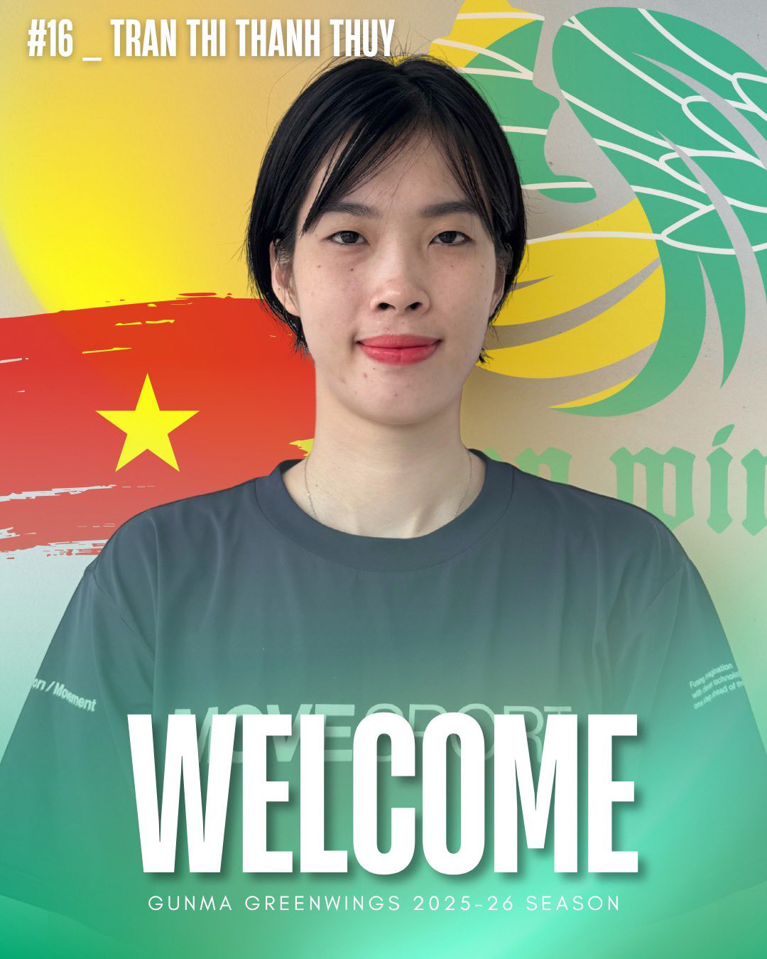 Trần Thị Thanh Thúy chính thức gia nhập Gunma Green Wings